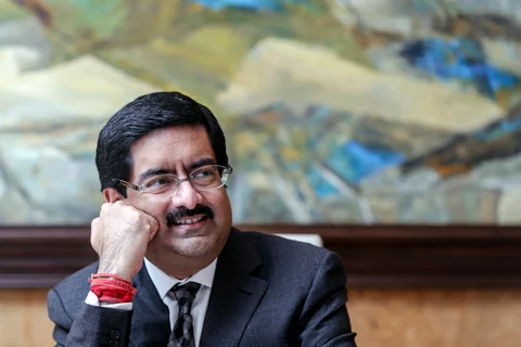 Billionaire Kumar Mangalam Birla, chairman of Aditya Birla Group, listens during an interview in Mumbai (Photographer: Dhiraj Singh/Bloomberg)