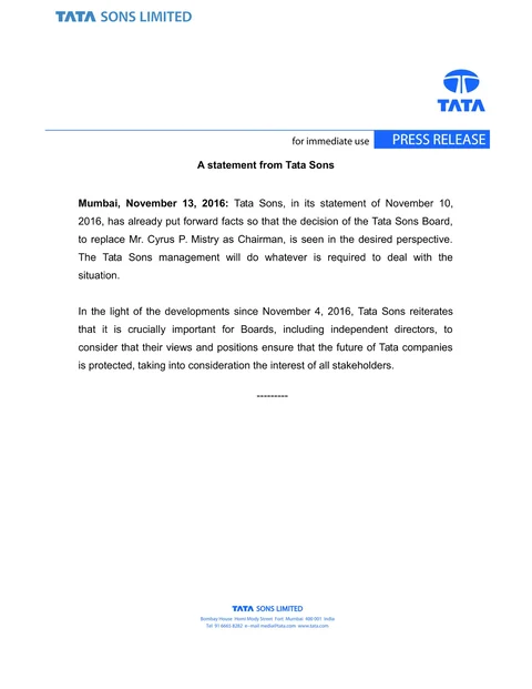 Cyrus Mistry Says Tata Sons’ Decision To Target Independent Directors Unfortunate