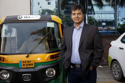Bhavish Aggarwal, chief executive officer and co-founder of ANI Technologies Pvt., owners of ride-hailing service Ola, on May 7, 2016. (Photographer: Namas Bhojani/Bloomberg)