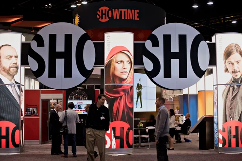 The Showtime Networks Inc. booth stands at INTX: The Internet & Television Expo in Chicago, Illinois, U.S., on May 6, 2015. (Photographer: Daniel Acker/Bloomberg)