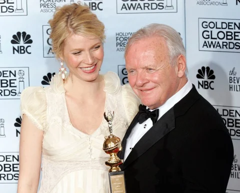 Anthony Hopkins at the Golden Globe Awards in California. (Photographer: Francis Specker/Bloomberg News)