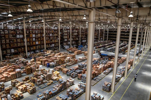 Future Group’s warehouse in Nagpur. (Photographer: Dhiraj Singh/Bloomberg)