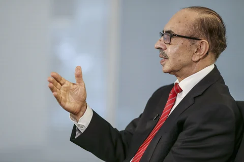 Billionaire Adi Godrej, chairman of the Godrej Group, speaks during an interview in Mumbai. (Photographer: Dhiraj Singh/Bloomberg)