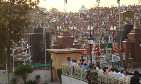 Closing the Wagah Border Gate. (Photograph: Raj Bhala)