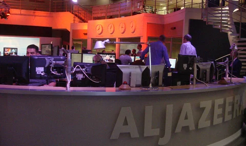 Inside the Al Jazeera headquarters in Doha, Qatar. (Photograph: Raj Bhala)