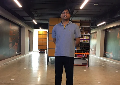 Akash Gupta, co-founder and CTO, GreyOrange. (Photographer: Nishant Sharma/BloombergQuint)