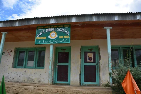 The middle school in Hunderman Brok, Kargil, Jammu & Kashmir, with 19 students. (Photograph: 17000 ft Foundation) 