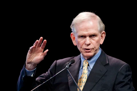 Jeremy Grantham, co-founder of GMO, speaks during the Ira Sohn Investmen Research Conference in New York, U.S. (Photographer: Daniel Acker/Bloomberg)