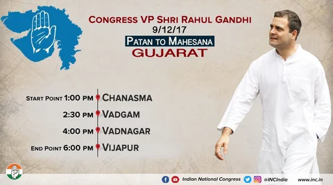 Rahul Gandhi’s campaign schedule. 