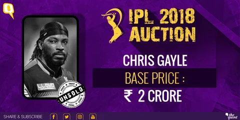 IPL Auction 2018 Day 2: Gayle Goes to KXIP, Parthiv Sold to RCB