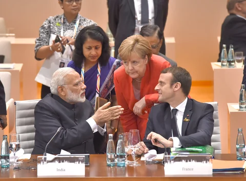 Prime Minister Narendra Modi at the Plenary Session of the 12th G-20 Summit, at Hamburg, Germany on July 7, 2017. (Photograph: PIB)
