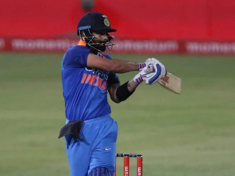 India’s cricket captain Virat Kohli in batting action during the ODI between South Africa and India, at the Kingsmead Stadium Durban, South Africa, on Feb. 1, 2018. (Photograph: AP/PTI)
