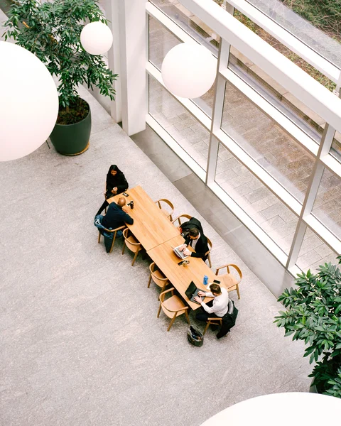 Co-workers at the MaRS Discovery District. (Photographer: Mark Sommerfeld/Bloomberg Businessweek)