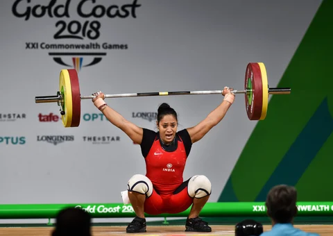 Indian Weightlifter Punam Yadav competes in women’s 69kg Weightlifting category during the Commonwealth Games 2018. (Source: PTI)