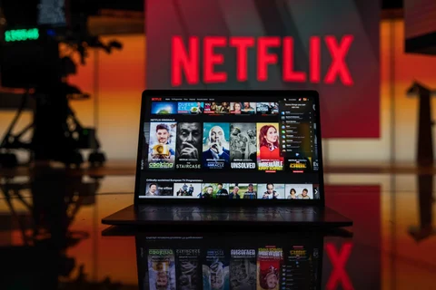 A computer screen displaying the Netflix homepage (Photographer: Chris Ratcliffe/Bloomberg)