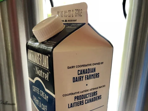 A carton of Canadian milk, at Canada’s Campobello Island, which borders Lubec, Maine, the easternmost point in the continental United States. (Photograph: Raj Bhala)