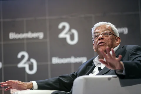 Deepak Parekh, chairman of HDFC Ltd., speaks during a Bloomberg event in Mumbai. (Photographer: Dhiraj Singh/Bloomberg)