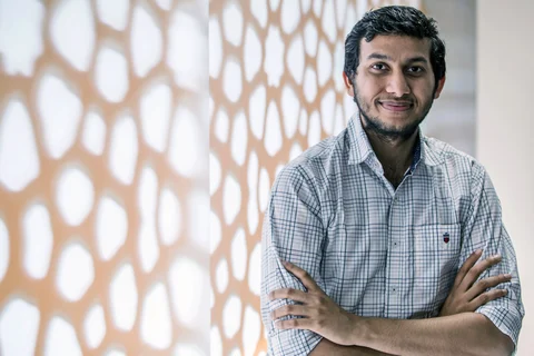 Ritesh Agarwal, founder and chief executive officer of Oravel Stays Pvt, owner and operator of Oyo Rooms, poses for a photograph in New Delhi, India (Photographer: Prashanth Vishwanathan/Bloomberg) 