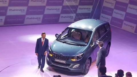 Mahindra & Mahindra’s multi-utility vehicle Marazzo. (Photographer: Yatin Mota/BloombergQuint)