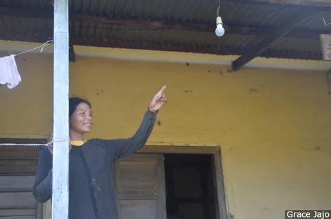 Lhingjahoi Haokip, the aunt of Leisang village chief, points to an unlit bulb in their verandah. “Sometimes electricity comes at 10 at night, after the entire village has gone to sleep,” Haokip told us. “The purpose and utility of power in this village has been defeated by the irregularity of supply.”