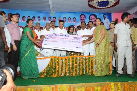 Telangana Minister KT Rama Rao attends a Rythu Bandhu awareness program in Jagtial district, on April 25, 2018. (Photograph: Jagtial District Collector/Twitter)