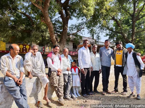 A group of farmers gathered in a courtyard in Budha village in Mandsaur district of Madhya Pradesh. The courtyard was the epicenter of farm protests in 2017.