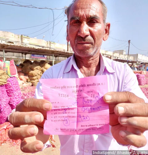 Girdhari Lal (55), a marginal farmer, sold his onions for Rs 1.20 per kg, after spending Rs 6 per kg to grow and harvest them.