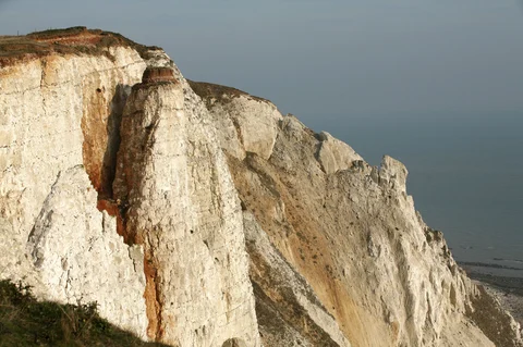 A cliff edge in East Sussex, U.K. (Photographer: Graham Barclay/Bloomberg News)