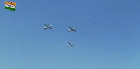 PM Narendra Modi and President of South Africa Cyril Ramaphosa witness flypast at Republic Day parade in Delhi