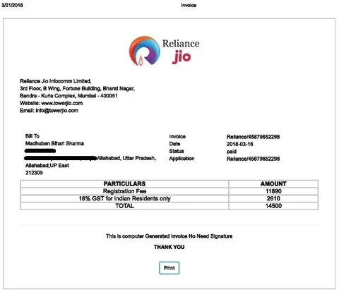 (Photo: <b>The Quint</b>)”/><figcaption>A fake Jio invoice of the payment made by Madhuban Bihari Sharma, one of the victims.</figcaption></figure><p>Harmanjot Singh, another victim, was asked to pay Rs 24,000 in documentation fees. He said, “There are countless others like me. They all say they’ll file a complaint but no one follows through.”</p><p>The total amount extorted by these fraudsters from just the handful of people <strong>The Quint</strong>reached out to ran into several lakhs.</p><p>One can only imagine the extent of the problem, going by <a href=