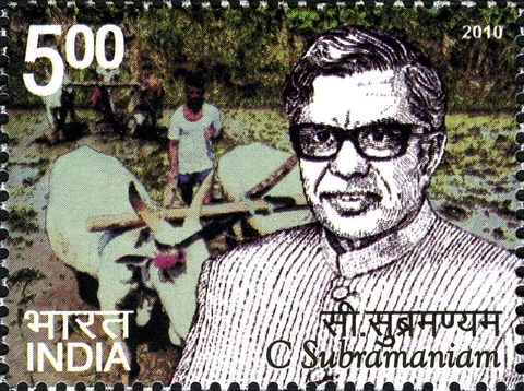A postage stamp commemorating Chidambaram Subramaniam, India’s Finance Minister in 1976 when IDBI’s ownership was transferred. (Photograph: India Post / Government of India)