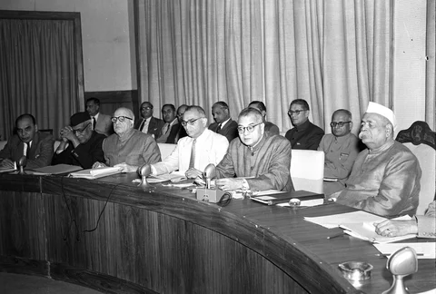 TT Krishnamachari, then Union Finance Minister, presiding over the State’s Finance Ministers’ Conference, in New Delhi, on Nov. 18, 1957. (Photograph: Photo Division - Government of India)