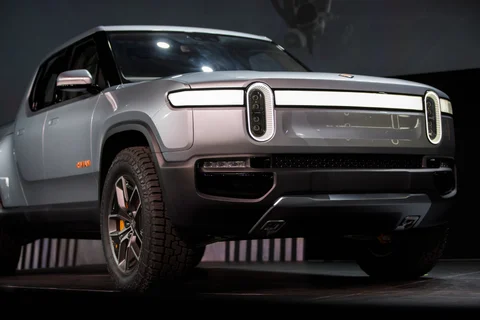 The Rivian Automotive Inc. R1T electric pickup truck (Photographer: Patrick T. Fallon/Bloomberg) 