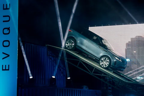 On a downslide: the new Range Rover Evoque (Photographer: Luke MacGregor/Bloomberg) 