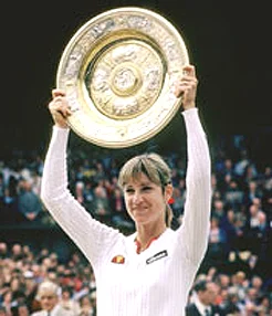 Chris Evert-Lloyd wins Wimbledon in 1981. (Image courtesy: http://chrisevert.net).