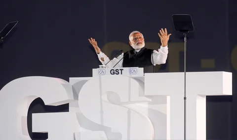 Prime Minister Narendra Modi at the Chartered Accountants’ Day celebrations, in Delhi, on July 1, 2017. (Photograph: PIB)