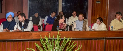 An opposition parties meeting in New Delhi on Feb. 27, 2019. (Photograph: PTI)