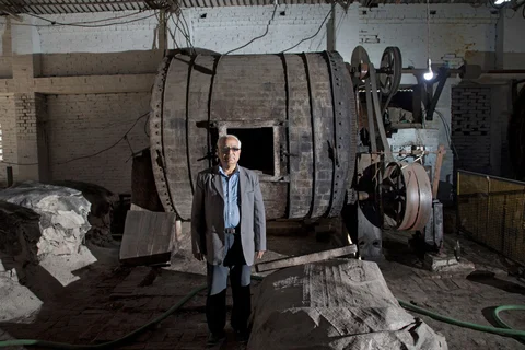 Naiyer Jamal is an owner of a tannery in Kanpur. The entire industry has been shut down in the area since December. (Photographer: Anshika Varma for Bloomberg Businessweek)