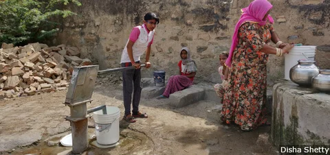 Gayatri Vishnawat, 23, from Chhota Narena in central Rajasthan’s Ajmer district says filling water takes up to three hours every morning and the lives of women in most villages revolves around this task.