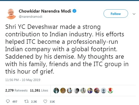 India Inc. Remembers YC Deveshwar