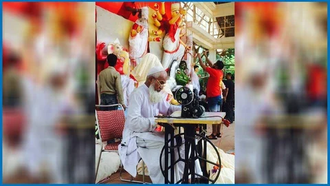 दुर्गा पूजा में वायरल हुई तस्वीर, लोग बोले- न ‘अच्छे दिन’ औऱ न ‘न्यू इंडिया’ चाहिए जैसा था भारत वही चाहिए