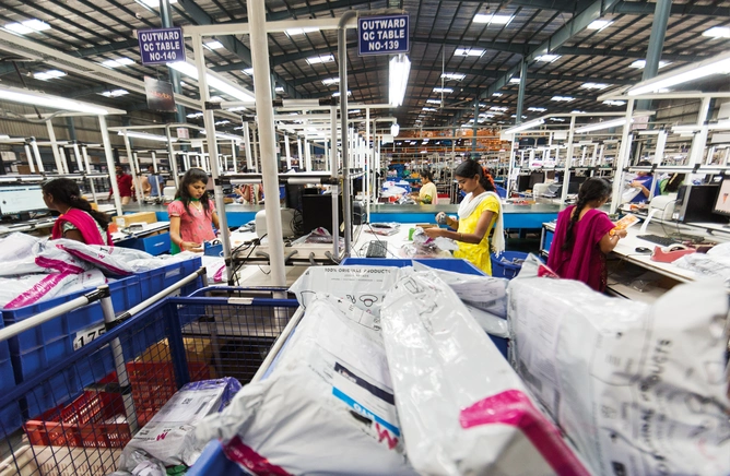 Behind the scenes at a Myntra-Jabong warehouse; Photo by Narendra Bisht