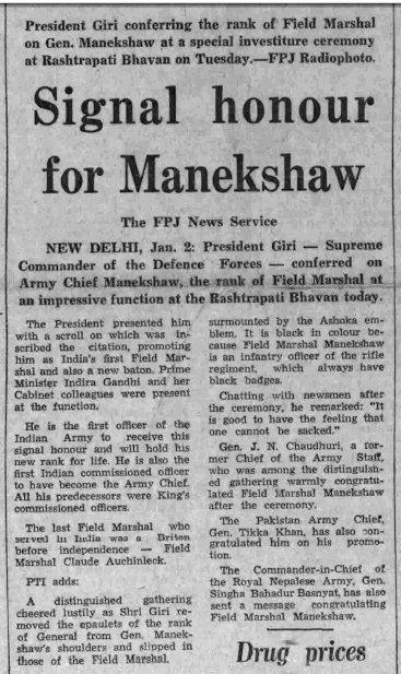 From FPJ Archives: Meet the real Sam Manekshaw- India’s witty Field Marshal