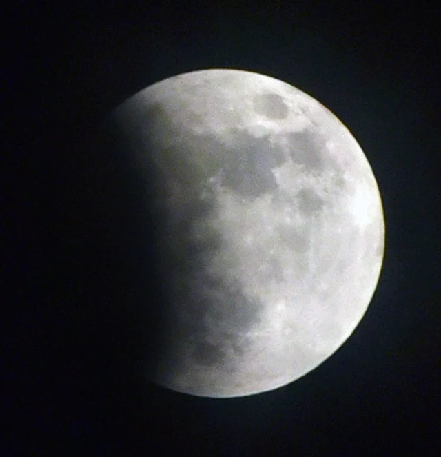 Partial Lunar Eclipse, as seen in the skies of Patna in the wee hours of Wednesday