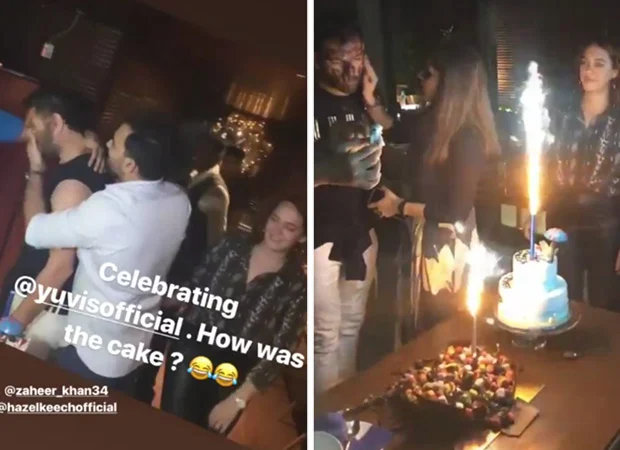 Yuvraj Singh enjoys retirement bash with wife Hazel Keech and ex-girlfriend Kim Sharma; other B-town celebs also joins