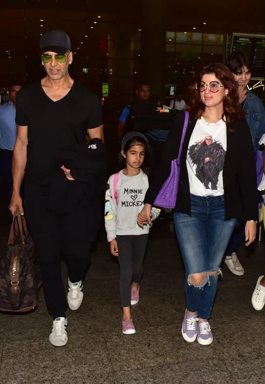 Khiladi Akshay Kumar who was spending a quality time with his wife Twinkle and daughter Nitara in London is back in the city.