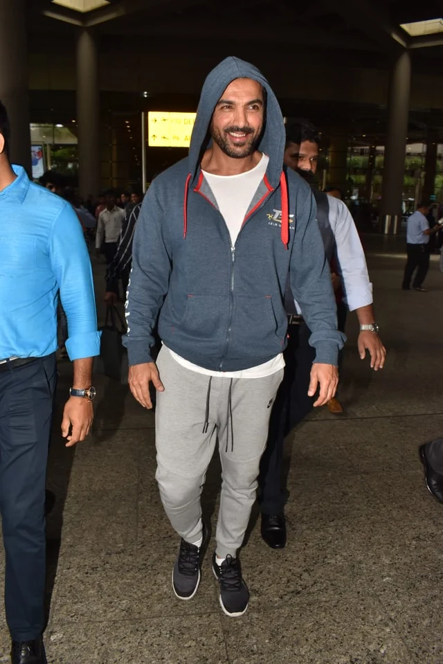 John Abraham at Mumbai airport