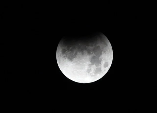 Partial Lunar Eclipse, as seen in the skies of Indore in the wee hours of Wednesday