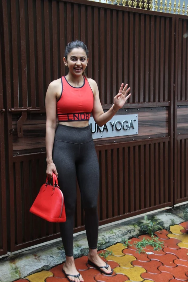 Rakul Preet Singh Snapped after Yoga Session in Bandra