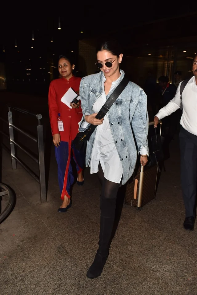 Deepika Padukone at airport on her way back from London